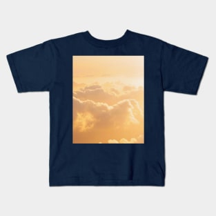 A Beautiful Morning Click Of The Golden Clouds From The Airplane Kids T-Shirt